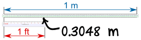 尺 英制 0.3048m